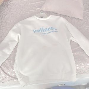 White Large oversized crewneck